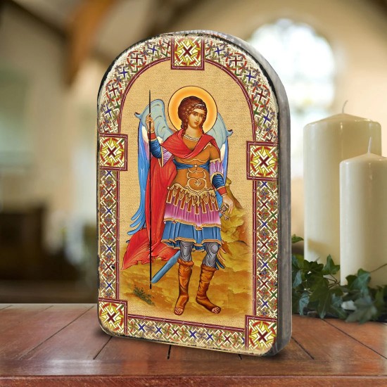  Saint Michael the Archangel Holiday Religious Monastery Icons, 6 x 4