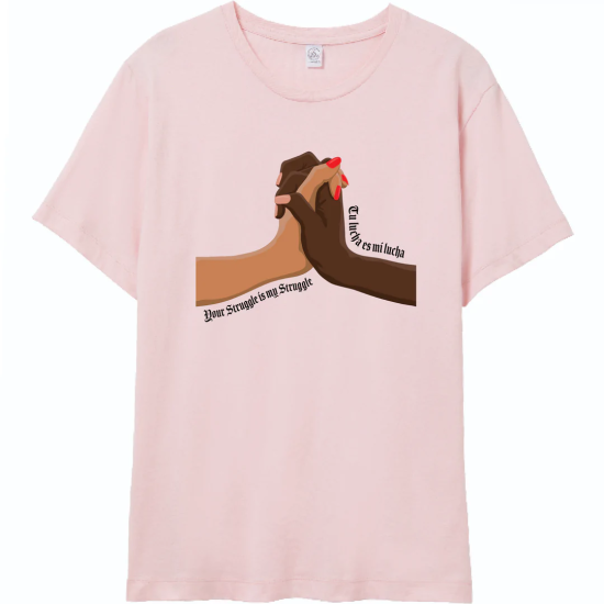  Unisex Your Struggle Is My Str Pink T-Shirt, Medium
