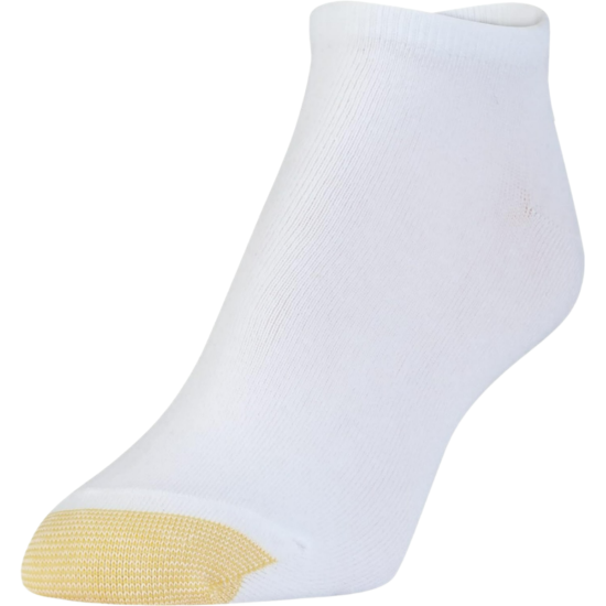  Women’s Jersey Liner Socks, 6-Pairs, White, 8-13