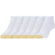 Women’s Jersey Liner Socks, 6-Pairs, White, 8-13