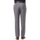  mens Premium Comfort Classic Fit Pleat Expandable Waist Dress Pants, Grey, 42W x 30L US