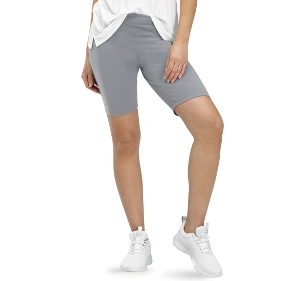  Essentials Women’s High Rise Bike Shorts, Gray, X-Small