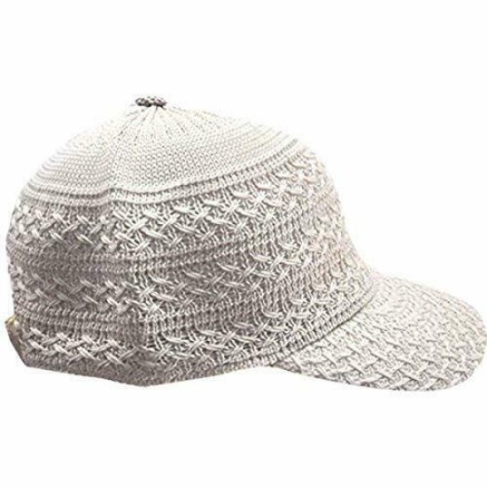  Crochet Packable Baseball Hat (Taupe, One Size)