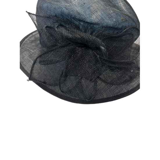  Sinamay Microbrim Hat, Black