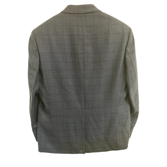  Mens Wool Blend Window Pane Two-Button Blazer, 38R