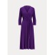 Lauren Ralph Lauren Surplice Jersey Dress, Purple, 16