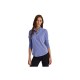  Womens Jersey Quarter-zip Pullover, Light Blue,  X-Large