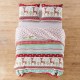  Home Let It Snow 3-Piece Multicolor Reindeer/Snowflakes Microfiber Full/Queen Quilt Set