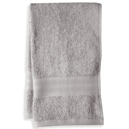  Inc. Cotton Solid 16″ x 26″ Hand Towel Bedding, Gray, 16 x 26