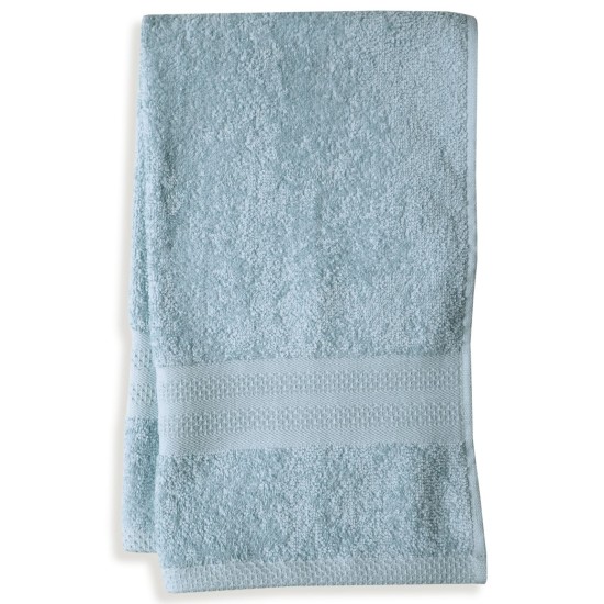  Inc. Cotton Solid 16″ x 26″ Hand Towel Bedding, Blue, 16 x 26