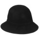  Women’s Felt Cloche Hat With Braid Detail, Black, One Size