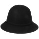  Women’s Felt Cloche Hat With Braid Detail, Black, One Size