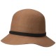  Women’s Felt Cloche Hat with Braid Detail, Pecan, One Size