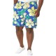  Men’s Big & Tall Floral Spa Terry Shorts, Blue, 3XB