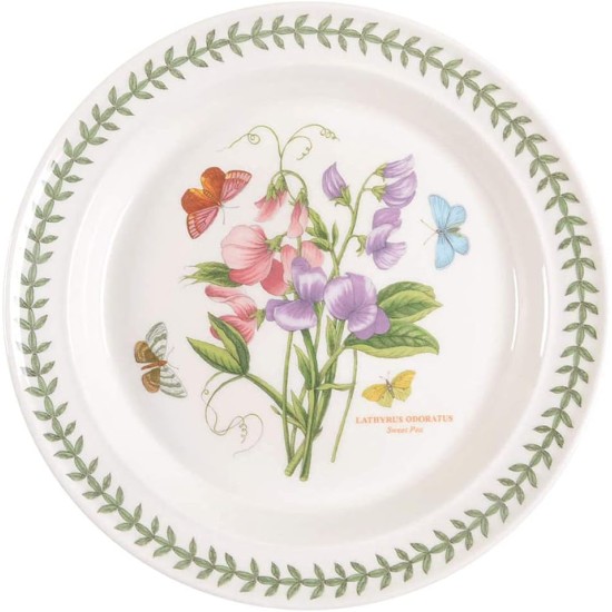  344655 Botanic Garden Dinner Plate, 10.5, Sweet Pea White