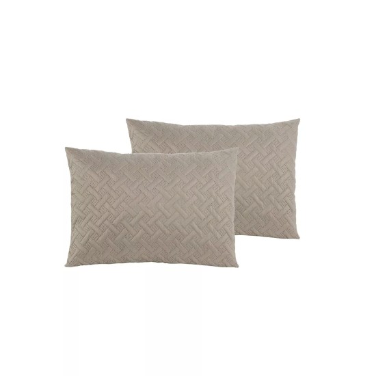  Nina II 3-Piece Geometric Polyester Comforter Sets, Taupe, King