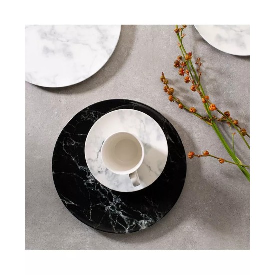 Villeroy & Boch Marmory 6.375” Coffee Cup Saucer, Black Marble