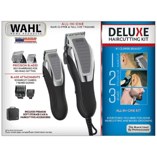  Deluxe All in One Haircutting Kit Self Sharpening with Storage Case