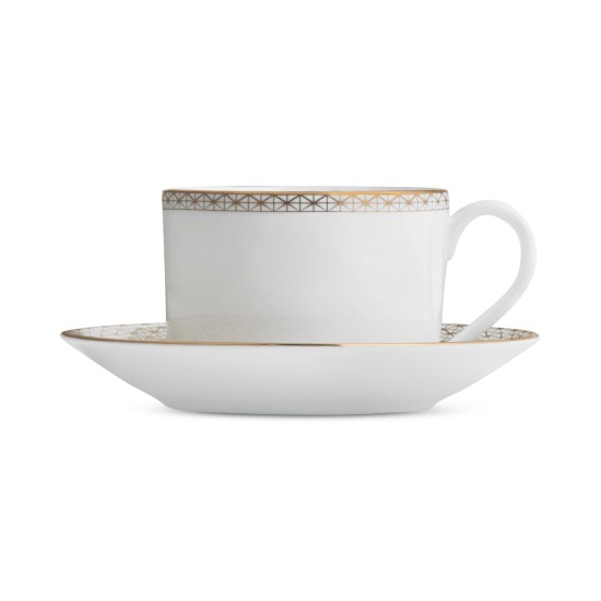  Lismore Diamond Gold Collection Teacup and Saucer (MISSING TEACUP)