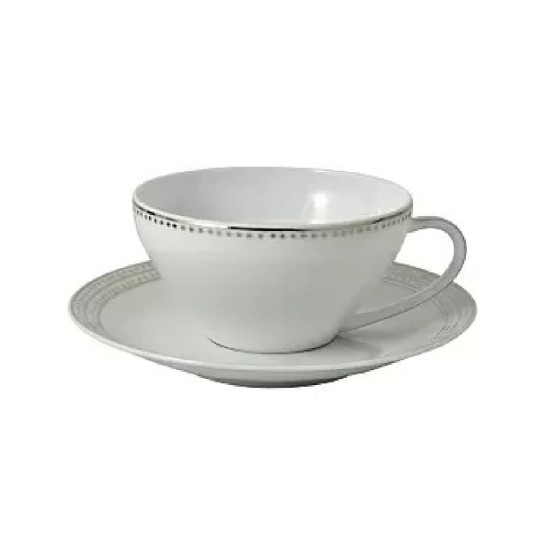  Top Tea Cup and Saucer, White, Tea Cup and Saucer