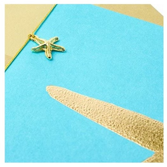 Blank Card Gold Starfish By 