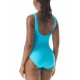  Contours Solitare V-Neck Underwire One-Piece Swimsuit, 36D, Aqua