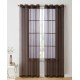  Perth Semi Sheer Grommet Curtain Panels, 95″ L x 54″ W, Brown