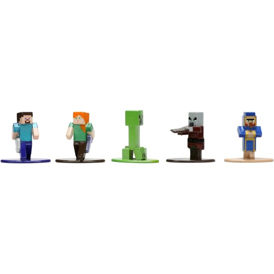 Nano Figures Jada Metalfigs Minecraft Die-Cast Metal Collectible Figures Multi Pack Wave 8 Caves and Cliffs 1.65″