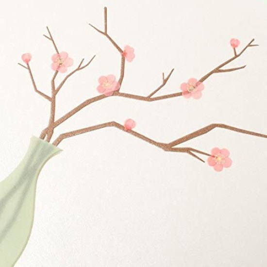  Cherry Blossom Branches in Vase Birthday Card
