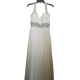 Juniors Dress White HALTER W BEADED STRAPS 2832SJ1S, SIZE 7