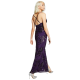  Womens Juniors’ Embellished Sequin Mesh Dress, Purple/3