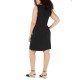 Style & Co Plus Size Tie-Front Swing Dress (Black, 3X)