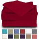  Wrinkle Free Sheet Sets with Deep Pockets & Stain Resistant, 4 pc, 1800 Thread Count Bamboo Based, Red, King
