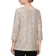  Womens Sequin-Detail Tunic Blouse, Taupe, Large