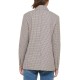  Women’s Check Oversized Drop-Shoulder Blazer, Cumulus Houndstooth, Small