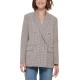  Women’s Check Oversized Drop-Shoulder Blazer, Cumulus Houndstooth, Small