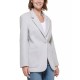  Women’s Oversized Drop-Shoulder Blazer, Light Grey Melange, Small