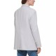  Women’s Oversized Drop-Shoulder Blazer, Light Grey Melange, Small