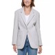  Women’s Oversized Drop-Shoulder Blazer, Light Grey Melange, X-Large