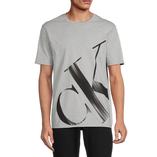  Men’s Logo Crewneck T-Shirt, Grey, Medium