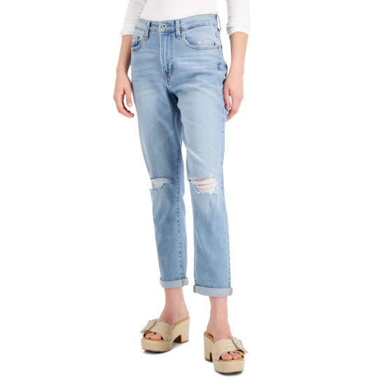  Juniors’ Ripped Mom Jeans, Daily Double, 13