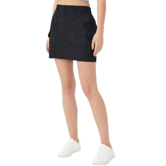  Women’s Scout Cargo Mini Skirts, Black, 6