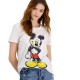  Juniors’ Smiley Mickey Mouse Graphic T-Shirt, White, XL