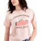  Juniors’ Strawberries Graphic Print T-Shirt, Rose Smoke, XS