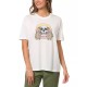  Juniors’ Nadya Oversized Graphic T-Shirt, White, Medium