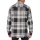  Mens Cole Long Sleeve Plaid Shirt, Gray, Large