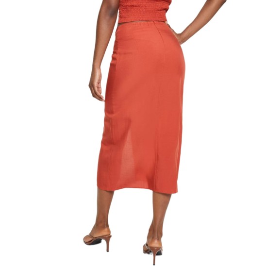  Women’s Nadine Patchwork Skirt, Rust, Medium