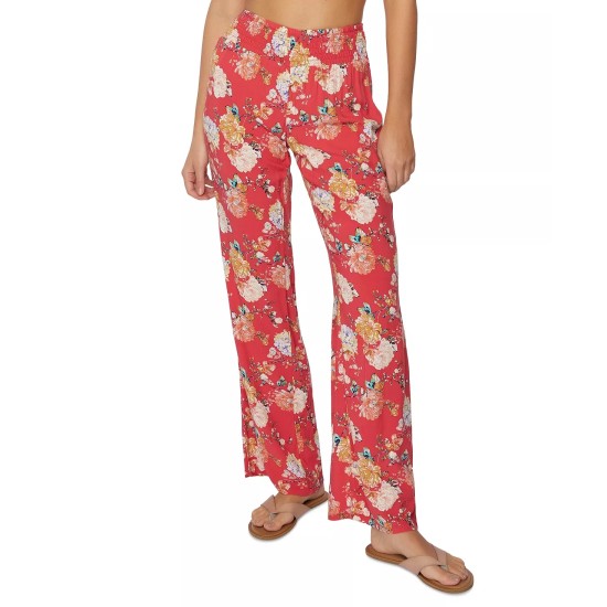 O’Neill Juniors’ Johnny Floral-Print Pull-On Pants, Chrysanthemum, Small