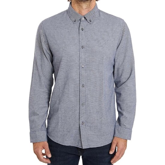 Slate & Stone Mens Flannel Button-Down Collar Shirt, Blue, Medium