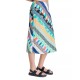  Women’s Patchwork Charmeuse Midi Slip Skirt, Patchwork Stripe, Small